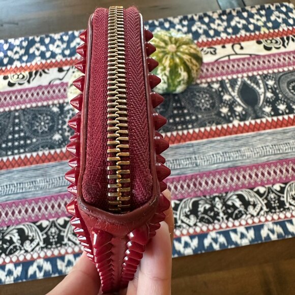Christian Louboutin Red Panettone Zip Wallet, Vintage, Preowned - Picture 6 of 14